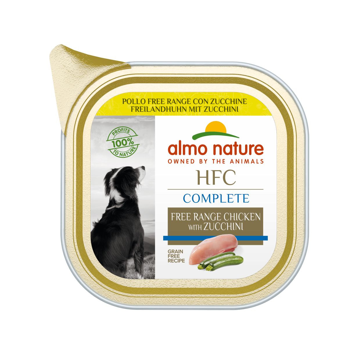 Afbeelding van 2 trays (34x 85 g) Complete vrije uitloopkip natvoer hond (85 g) Almo Nature