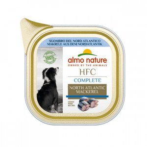 Afbeelding Almo Nature HFC Complete Noord-Atlantische makreel nat hondenvoer (85 gram) 2 trays (34 x 85 g) door Brekz.nl