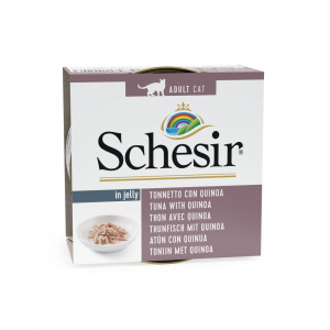 Schesir tonijn met quinoa (jelly) natvoer kat (blikjes 85 g) 2 trays (28 x 85 gr)