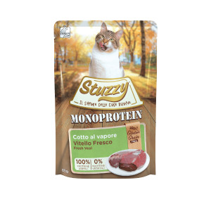 Afbeelding Stuzzy Cat No Grain Pouch 85 g - Kattenvoer - Kalf Graan&Glutenvrij door Brekz.nl