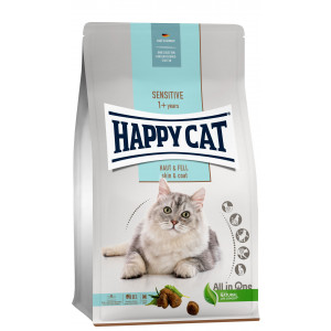 Afbeelding Happy Cat Adult Sensitive Haut & Fell (huid vacht) kattenvoer 1,3 kg door Brekz.nl