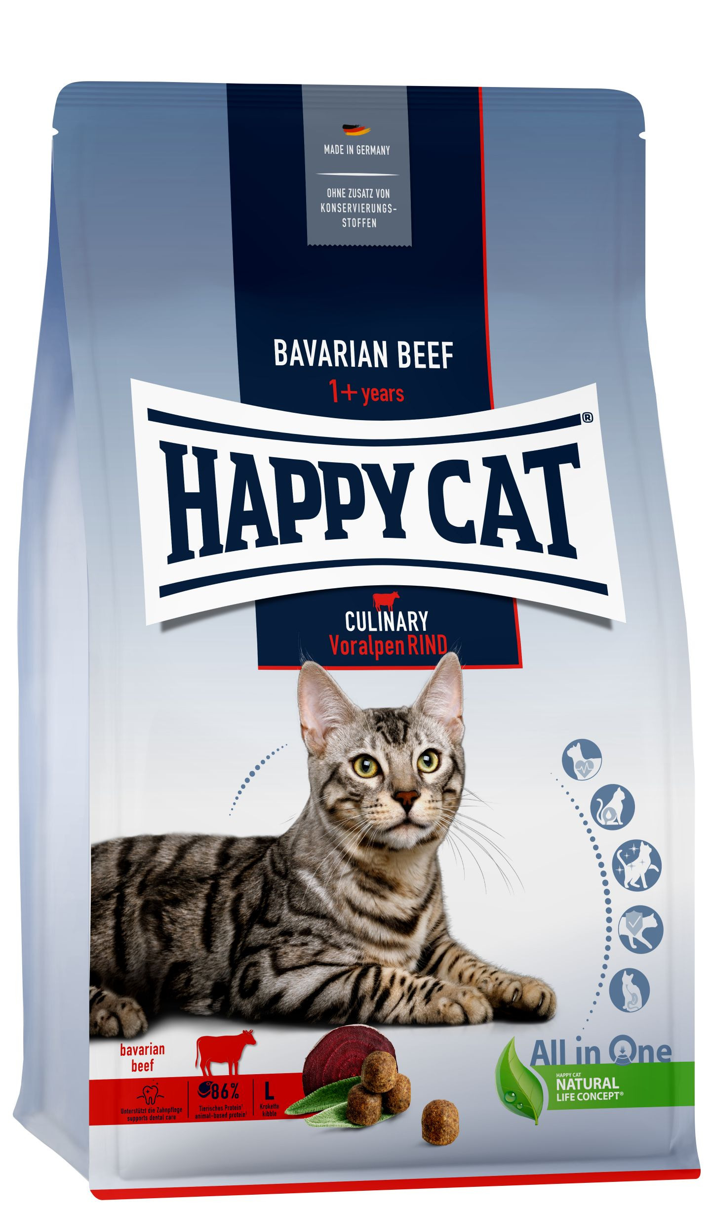 Happy Cat Adult Culinary met Voralpen rund kattenvoer