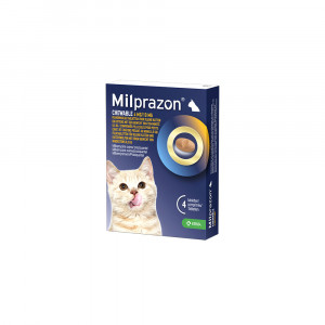 Afbeelding Milprazon Chewable 4 mg / 10 mg kitten en kleine kat 8 Tabletten door Brekz.nl
