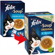 Felix Soup Original Visselectie Kattensoep 8 x (6 x 48 g)