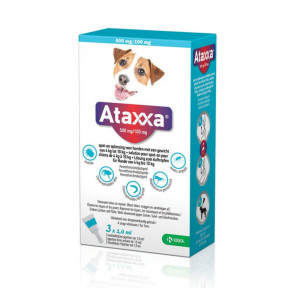 Ataxxa 500 mg/100 mg spot-on hond (4 kg tot 10 kg) 3 pipetten