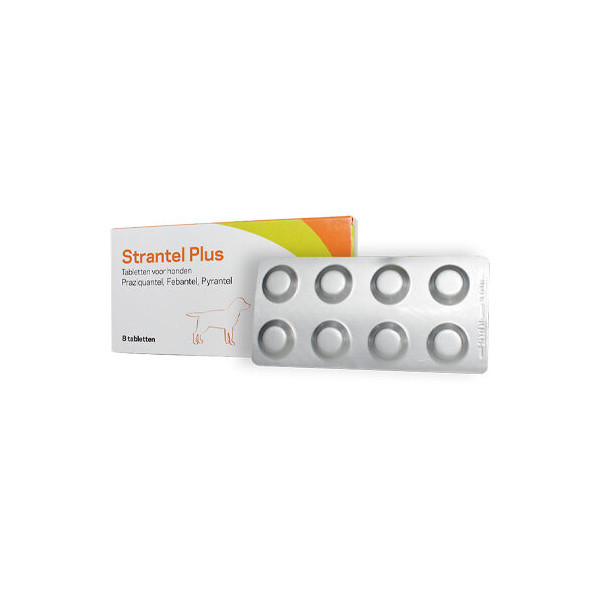 Strantel Plus ontwormingstablet voor de hond 8 tabletten