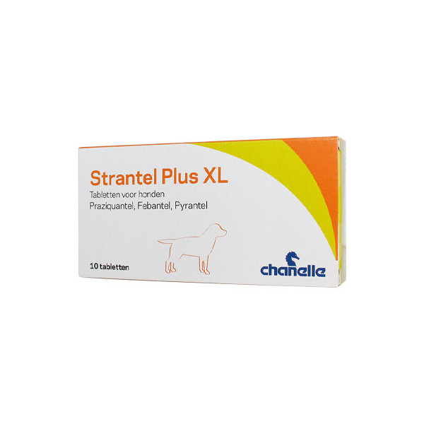 Strantel Plus XL ontwormingstablet voor grote hond 10 tabletten