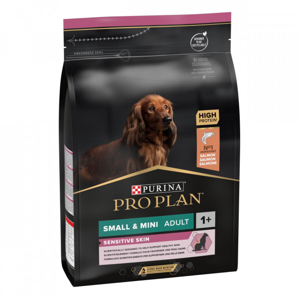 Pro Plan Pro Plan Small & Mini Adult Sensitive Skin met zalm hondenvoer 3 x 3 kg