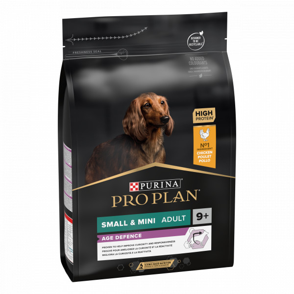 Pro Plan Pro Plan Small & Mini Adult 9+ Age Defence met kip hondenvoer 3 x 3 kg