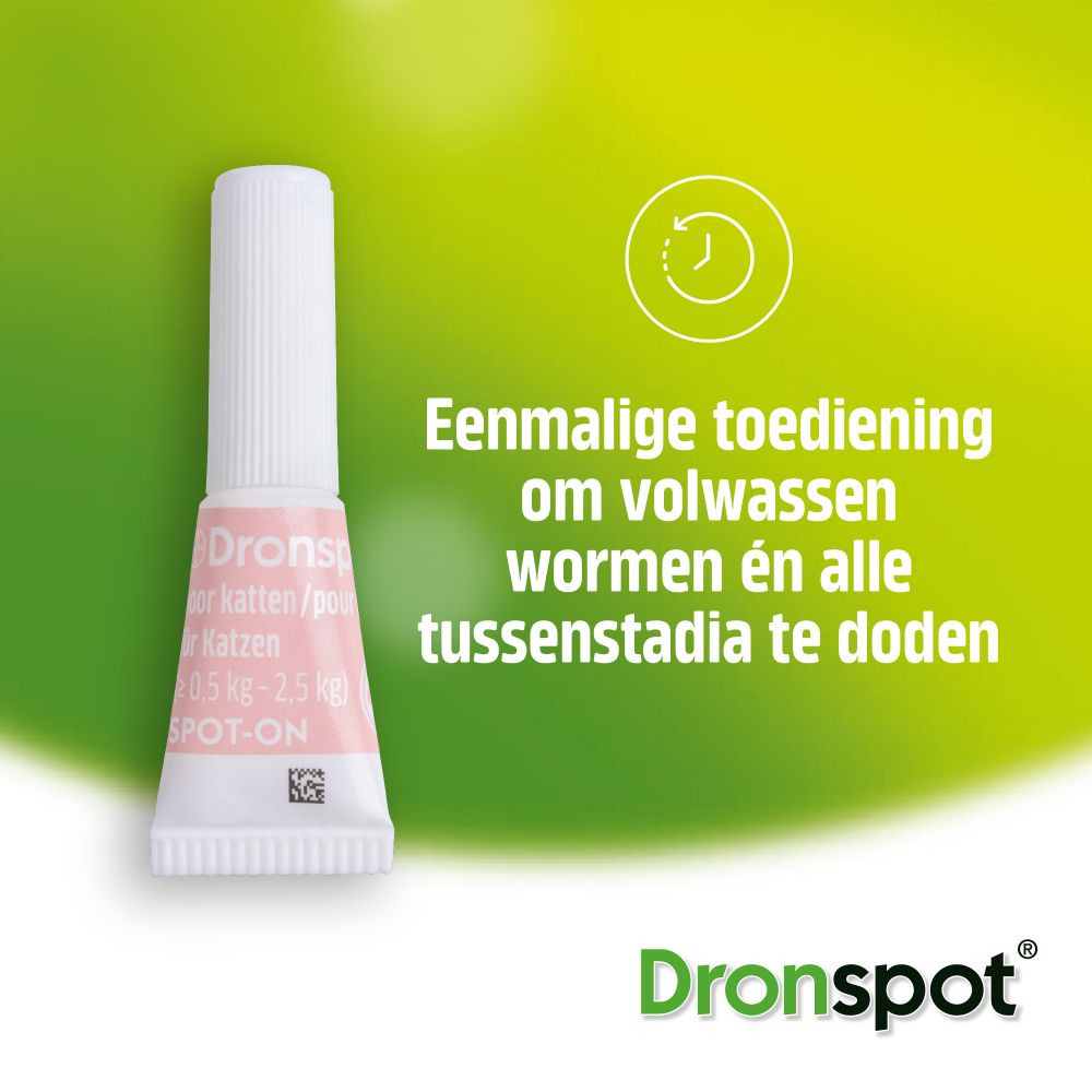 Dronspot 30 mg/7,5 mg Spot-on oplossing voor katten (0,5 - 2 kg)