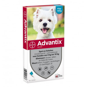 Advantix 100/500 voor honden van 4 tot 10 kg