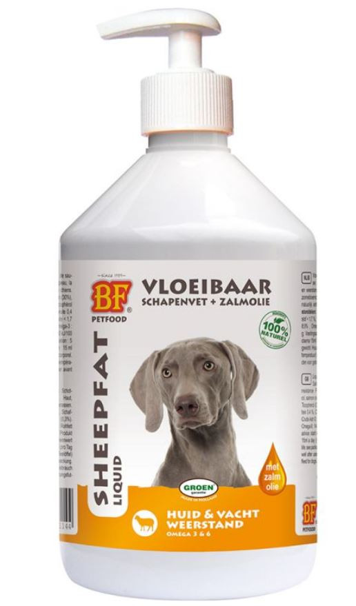 Afbeelding van 3x500ml BF Petfood Vloeibaar Schapenvet voor de hond