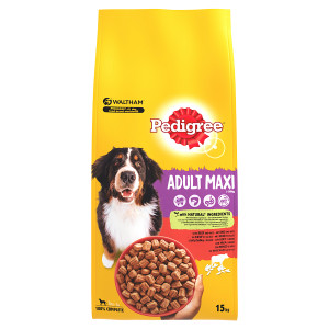 Afbeelding Pedigree Maxibrok Rund & Rijst hondenvoer 15 kg door Brekz.nl