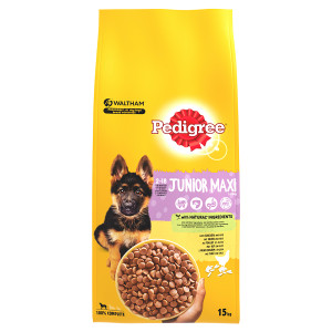 Pedigree Junior Maxi kip met rijst hondenvoer 2 x 15 kg