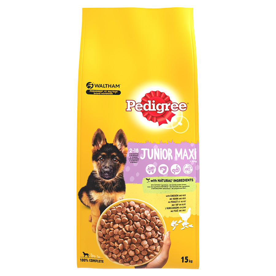 Pedigree Junior Maxi kip met rijst hondenvoer