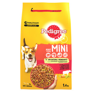 Afbeelding Pedigree Adult Mini Rund en Groenten hondenvoer 1.4 kg door Brekz.nl