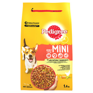 Afbeelding Pedigree Adult Mini Gevogelte hondenvoer 1.4 kg door Brekz.nl