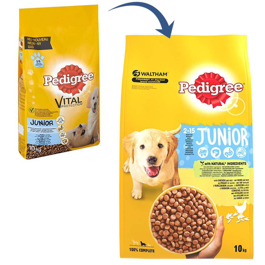 Pedigree Junior met kip en rijst hondenvoer