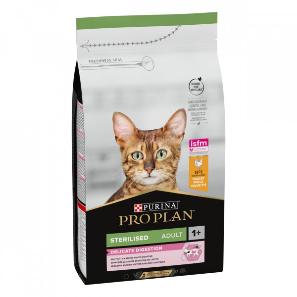 Pro Plan Pro Plan Sterilised Adult Delicate Digestion met kip kattenvoer 10 kg