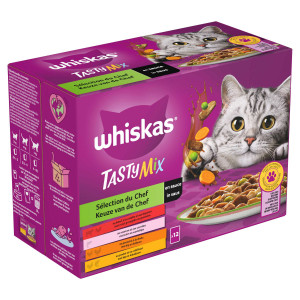 Afbeelding Whiskas 1+ Keuze Van De Chef In Saus Maaltijdzakjes Multipack - Kattenvoer - 12x85 g door Brekz.nl