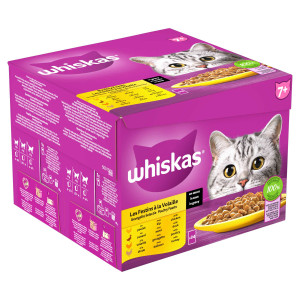 Whiskas 7+ Gevogelte Selectie In Saus Maaltijdzakjes Multipack - Kattenvoer - Gevogelte 24x85 g