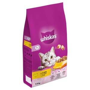 Afbeelding Whiskas Brokjes +1 Kip kattenvoer 3.8 kg door Brekz.nl