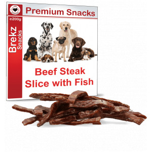 Brekz Premium Beef Steak slice with fish 200 gram Per 3