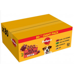 Pedigree Adult Selection in gelei multipack  natvoer hond  (100g)