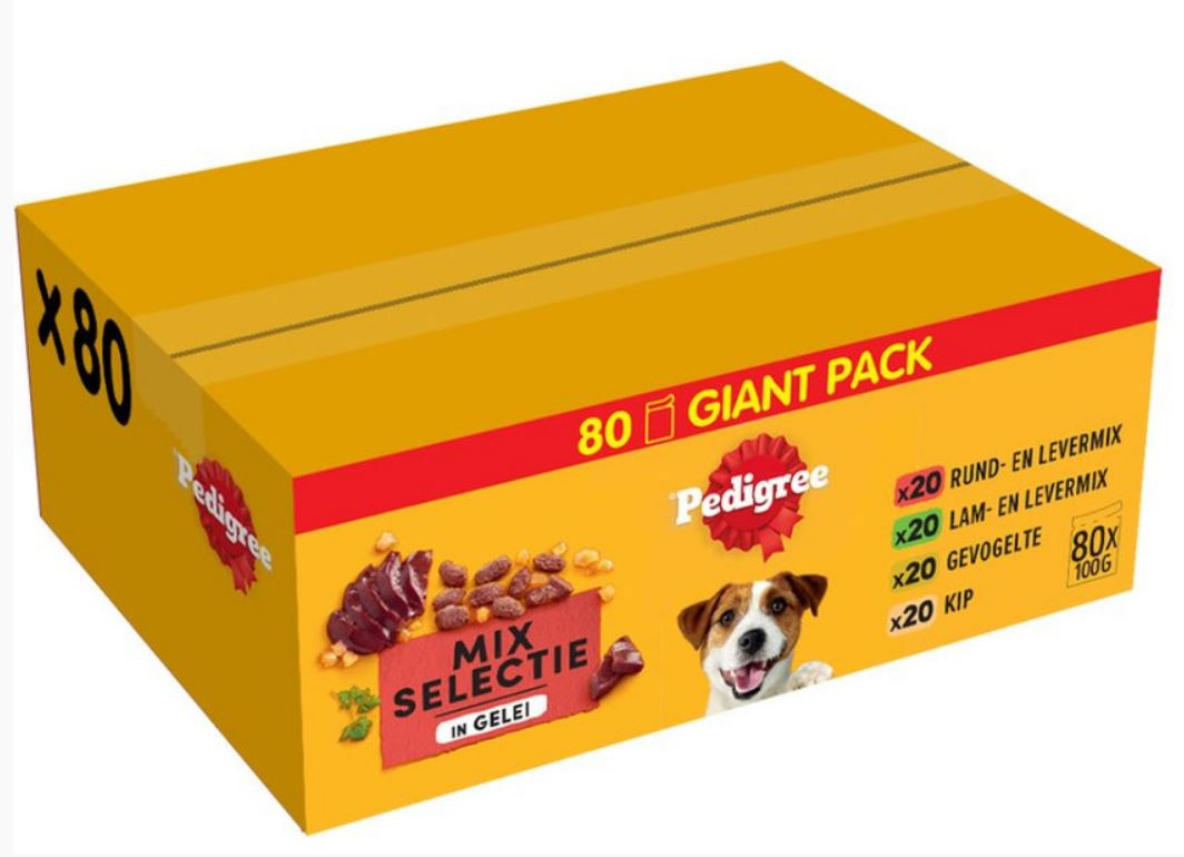 Pedigree Maaltijdzakjes Adult Poultry Selection Multipack - Hondenvoer - Gevogelte 12x100 g - Natvoer - Pets Place
