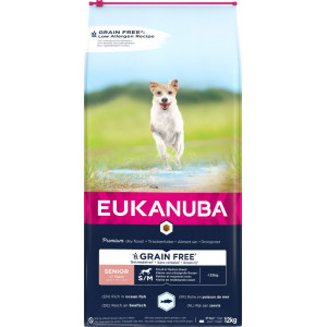 Afbeelding Eukanuba Senior Small & Medium met oceaanvis graanvrij hondenvoer 2 x 12 kg door Brekz.nl