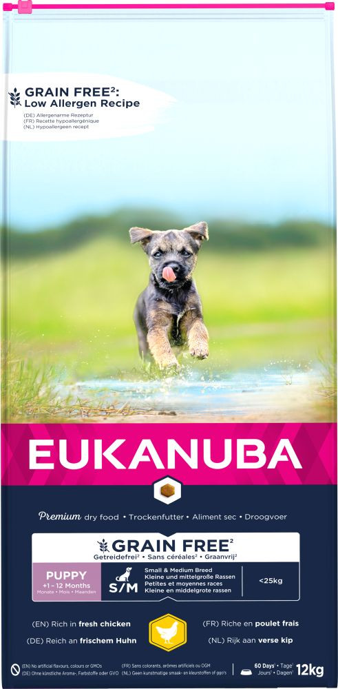 Eukanuba Puppy Small &amp; Medium kip graanvrij hondenvoer
