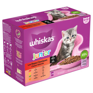 Whiskas Junior Classic Selectie in saus multipack (12 x 85 g) 4 verpakkingen (48 x 85 g) afbeelding