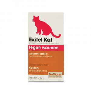 Afbeelding Exitel kat tegen wormen 2 Tabletten door Brekz.nl