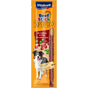 Vitakraft Beef Stick Superfood 25 g - Hondensnacks - Rund&Erwt&Cranberry