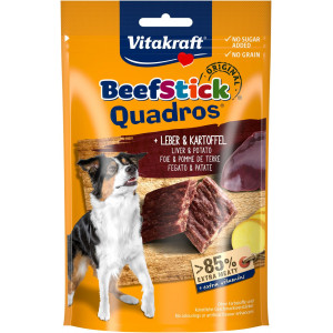 Vitakraft Beefstick Quadros met lever & aardappel hondensnack (70 g)