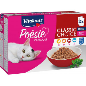 Vitakraft Poésie Classique Classic Choice in saus natvoer kat (12 x 85 g) 1 verpakking (12 x 85 g) afbeelding