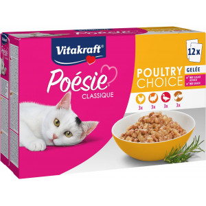 Vitakraft Poésie Classique Poultry Choice in gelei natvoer kat (12 x 85 g) 1 verpakking (12 x 85 g) afbeelding