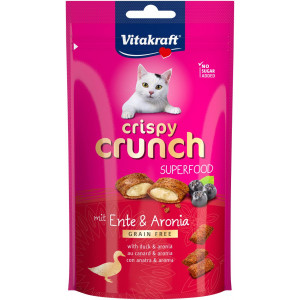 Vitakraft Crispy Crunch Superfood met eend & aronia kattensnack (60 g)