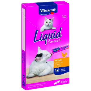 Afbeelding Vitakraft Liquid Snacks kattensnoep Kip door Brekz.nl