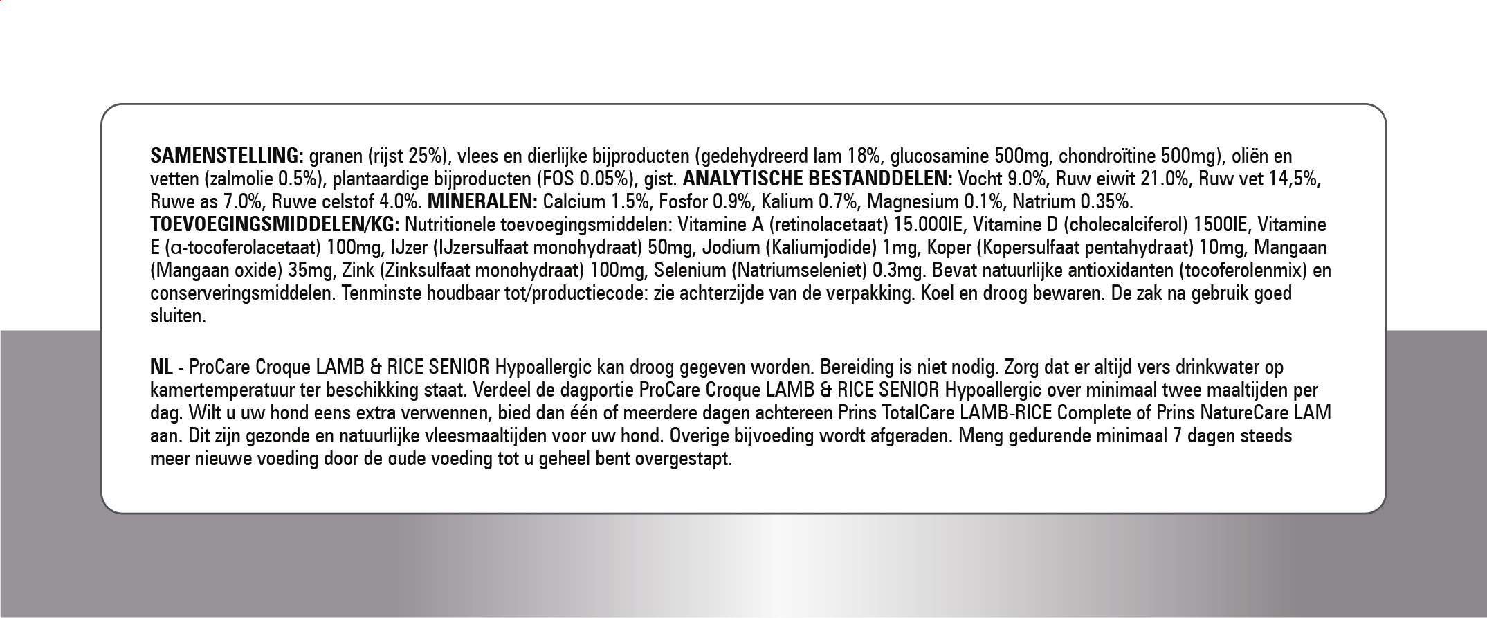 Prins ProCare Croque Lamb & Rice Senior hondenvoer