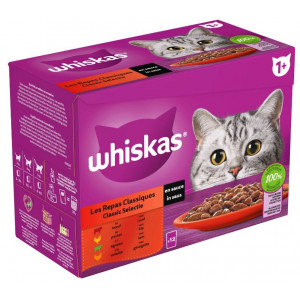Whiskas 1+ Classic Selectie in saus multipack (12 x 85 g) 2 verpakkingen (24 x 85 g)