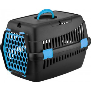 Reismand Pet Carrier voor hond en kat Zwart/Blauw
