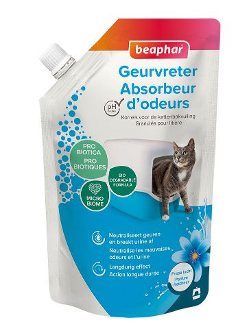 Afbeelding van 1 verpakking Beaphar Geurvreter korrels voor kattenbak (400 g)
