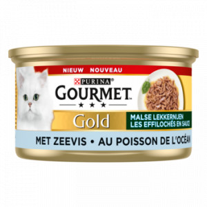 Gourmet Gold Malse Lekkernijen met zeevis natvoer kat (24x85 g) 1 tray (24 x 85 g)