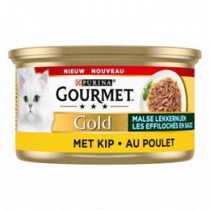 Afbeelding Gourmet Gold Malse Lekkernijen met kip natvoer kat (24x85 g) 2 trays (48 x 85 g) door Brekz.nl