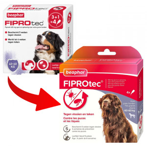 Beaphar Fiprotec Spot-On voor honden van 40 tot 60 kg