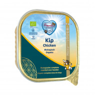 Renske Biologisch Graanvrij vers gestoomd kip natvoer hond (kuip) 18 x 300 g