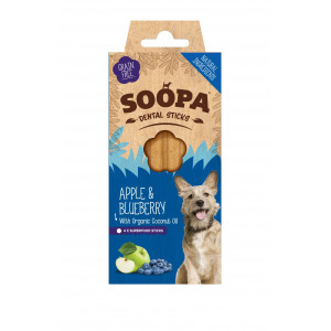 Soopa Dental Sticks met appel en bosbes voor de hond Per 3