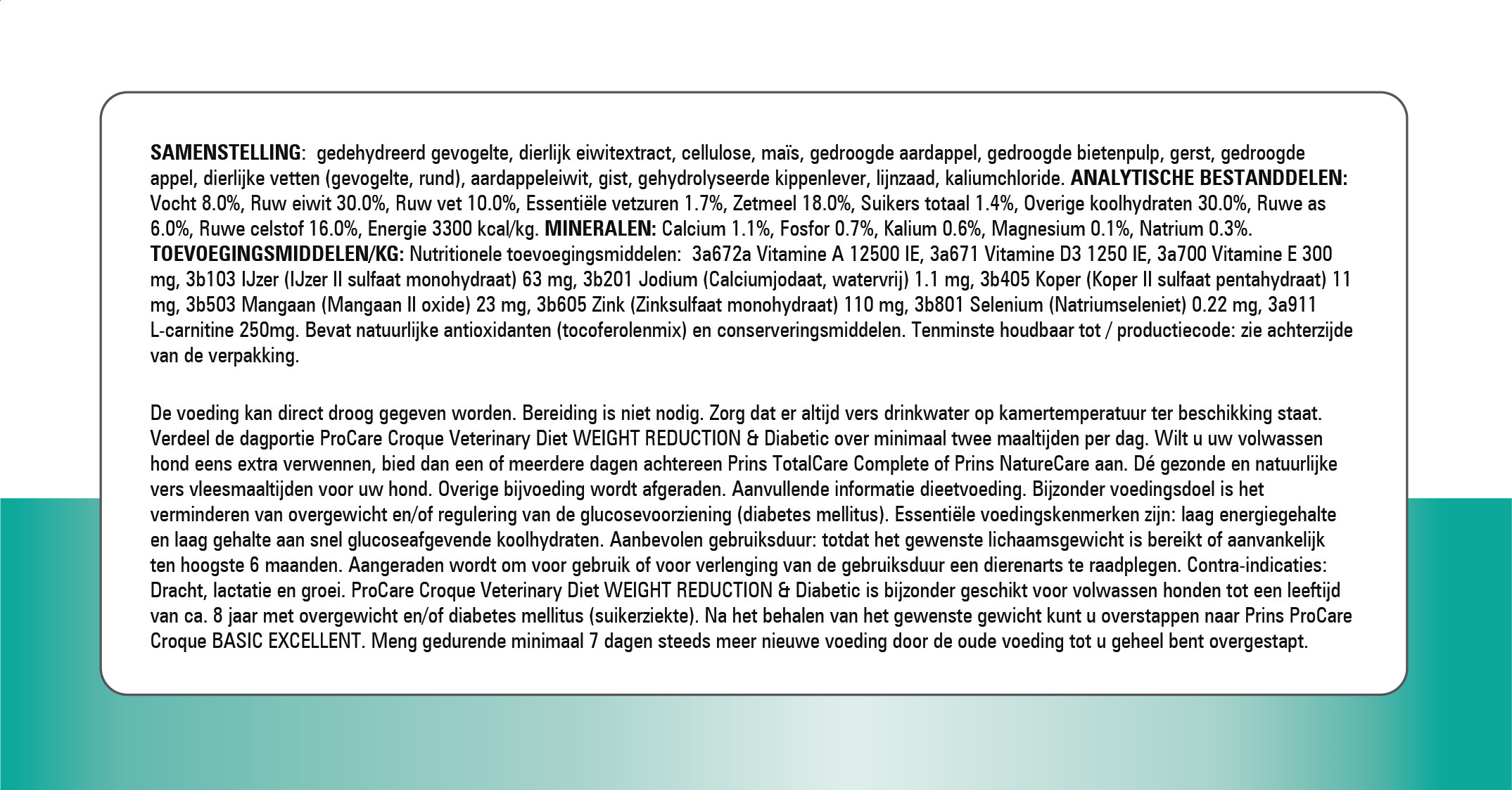 Prins Procare Croque Dieet Weight Reduction & Diabetic voor de hond