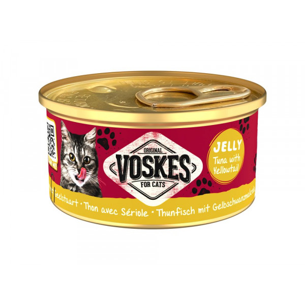 Voskes Jelly tonijn met geelstaart natvoer kat (24x85 g) 1 tray (24 x 85 g)